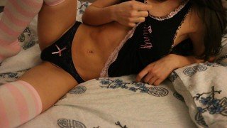 Home alone teen girlfriend masturbates