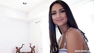 Palatable dark haired Eliza Ibarra shows off nice cock sucking skills