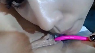 19yo teen 18+ girl licking pussy 1