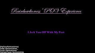 Femdom POV I Jerk You Off With My Feet!