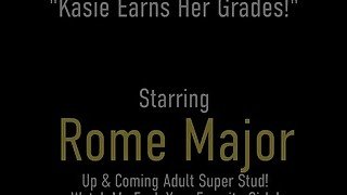 Excited Student With Tattoos Kasie Castle Gags With Thick Cock Rome Major!