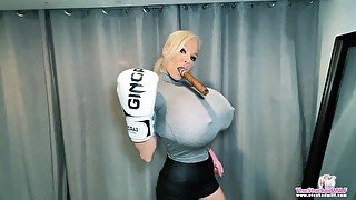 Busty MILF Boxing with Huge Cigar! Cigar Fetish