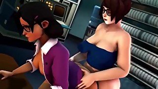 Futa Futanari Mei Overwatch Anal Huge Cumshot 3D Hentai