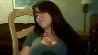 Hacked webcam - masturbating through clothes