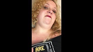 SSBBW pissing her panties and rubbing them on her fat body