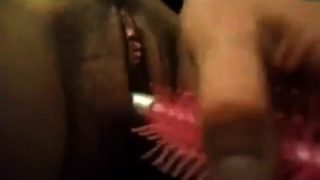 Young French Masturb whith brush