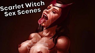 Scarlet Witch gets Drizzle In Cum - All Scarlet Witch Wanda Scenes - Behind The Doom