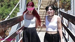 Hottie Goth Btch Sells Her Cute Little Friend Into Sx Slvry