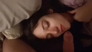 Sleepy pawg woken up for dick after partying