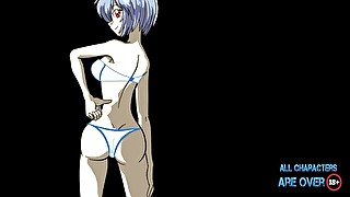 Rei Ayanami posa - DESNUDA