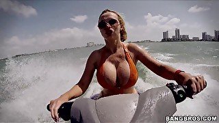 Hardcore outdoors fucking with busty MILF wife Nikki Benz. HD