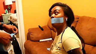 Ebony Gagged