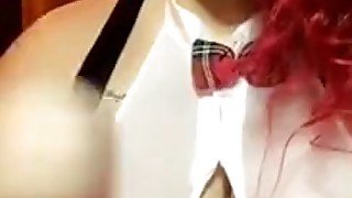 BBW School Girl Riding Cock