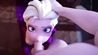 Elsa Deepthroat 3D Hentai