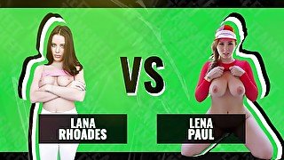 Battle Of The Babes - Lana Rhoades vs Lena Paul - The Ultimate Bouncing Big Natural Tits Competition