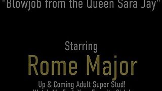 Rome Major Tickles Sara Jay's Deep Throat In Blowjob POV!