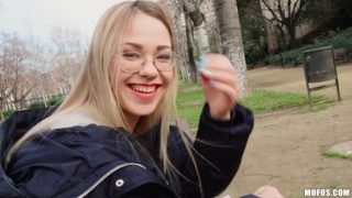 Blonde Nerd Loves Public Fucking