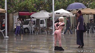 Petite Spanish Slave Disgraced In The Rain