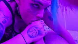 Pierced Harley Sucking My Cock W/ Indica Stoney