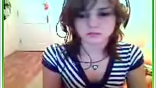 Innocent Looking Turkish Teen Strips In Front Of A Webcam