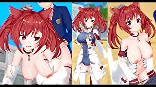 【エロゲーコイカツ！】アズールレーン 伊19 3DCG巨乳アニメ動画[Hentai Game Koikatsu! Azur Lane I19(Anime 3DCG Video)]