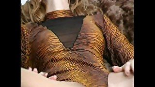 Flexible redhead Rachel in nylons (movie)