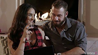 Puerto Rican nympho Sheena Ryder gets nailed doggy by her bearded stud