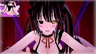 Date A Live - Two Futas Kurumi Tokisaki  Male Taker POV