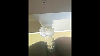 Sexy horny BBW riding dildo