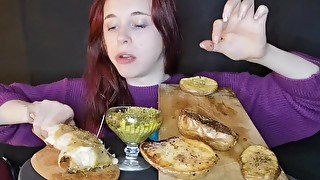 asmr mukbang feederism pesto poulet