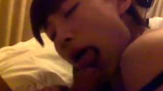 Amateur Hairy Asian Sucking Cock 1