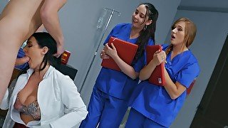 Dirty MILF involves these teen nurses into the game