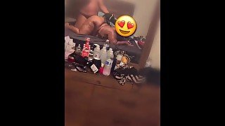 Ebony bbw taking backshots