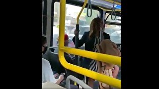 Woman Spit's On Man (He pushes her)