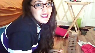 First Time Playing Strip Jenga on Cam