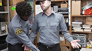 Two Horny Officers Devin Trez & Wesley Woods Get Wild In The Backroom Of A Store - YoungPerps