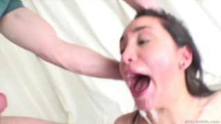 Gabriella paltrova receives a nasty face fucking from bill's fat member