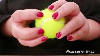 Tennis ball gentle stroking