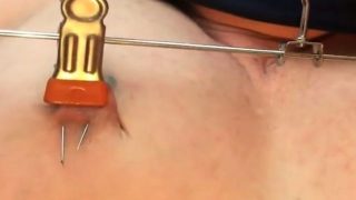 Slave Nippel Breast Torture Stretching Needle