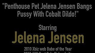 Penthouse Pet Jelena Jensen Bangs Pussy With Cobalt Dildo!