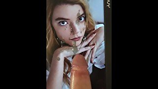 Anya Taylor Joy eye fucked me until I painted her face - CUM TRIBUTE