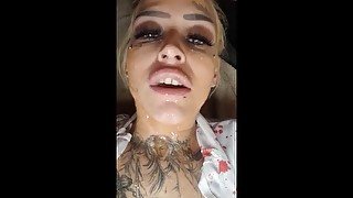 One scouse chavy slut gets pissed on