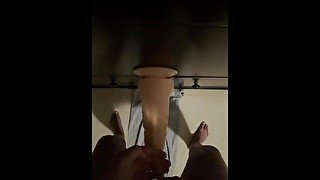 Cum Lube Giant Anal Dildo. My Butthole Can’t Take the Whole Dildo!