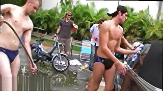 Men naked swimming at frat house gay