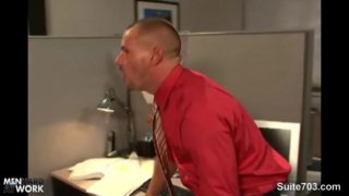 Horny office worker seduces his colleague and bangs him