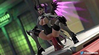 Mercy Riding A Big Dildo (With Sound)