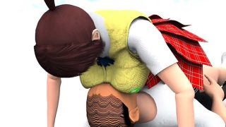 3D animation of DoA's Kazumi getting down and dirty with an old man