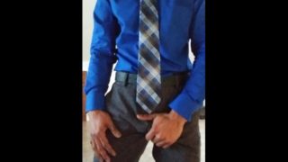 Hot Guy In Suit Jerks Off And Cums