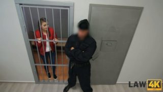 Sexy cute fucked guard in prison