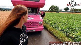 German housewife pick up fuck in car